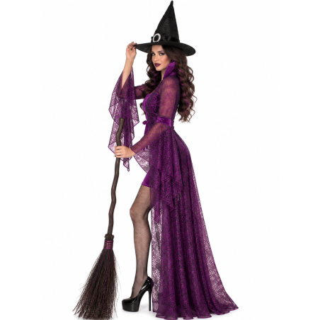 Disfraz de Bruja Morada Elegante - Disfraces de Brujas y Hechiceras