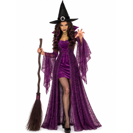 Disfraz de Bruja Morada Elegante Mujer - Disfraces de Brujas y Hechiceras - Disfraces de Brujas y Hechiceros para Mujer