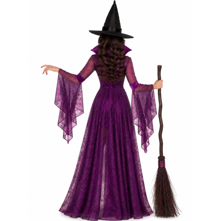 Disfraz de Bruja Morada Elegante - Disfraces de Brujas y Hechiceras