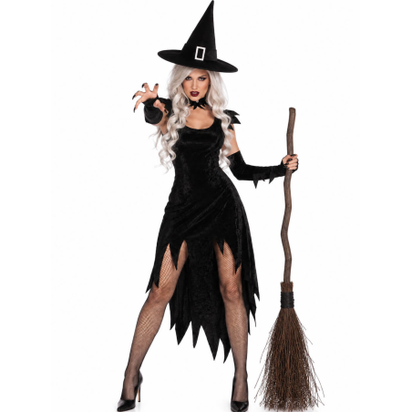 Disfraz De Bruja Negra Gotica Mujer - Disfraces Halloween Brujas