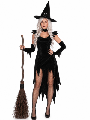Disfraz De Bruja Negra Gotica Mujer - Disfraces Halloween Brujas