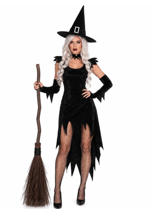 Disfraz De Bruja Negra Gotica Mujer - Disfraces Halloween Brujas