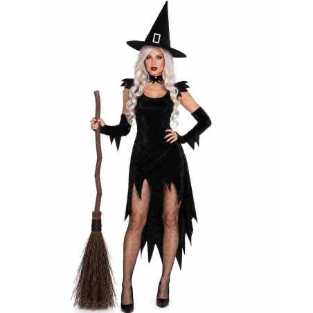 Disfraz De Bruja Negra Gotica Mujer - Disfraces Halloween Brujas