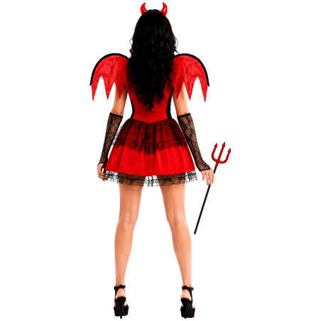 Disfraz De Diablesa con Alas - Disfraces de Demonias - Disfraces de Angeles y Demonios para Mujer