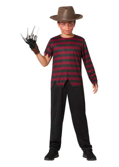 Disfraz De Freddy para Niño - Disfraces Freddy Krueger - Disfraces de Asesino Pesadillas Infantil