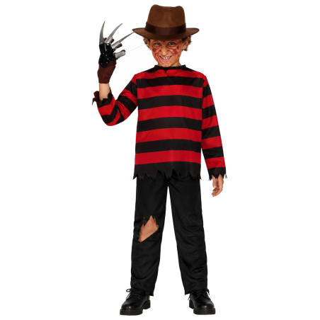 Disfraz De Freddy Completo Infantil - Disfraces Freddy Krueger - Disfraces de Asesino Pesadillas Infantil