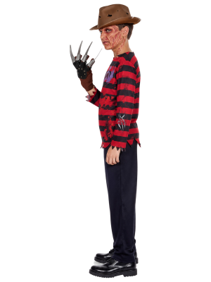 Disfraz De Freddy completo Infantil - Disfraces Freddy Krueger - Disfraces de Asesino Pesadillas Infantil