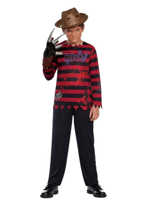 Disfraz De Freddy completo Infantil - Disfraces Freddy Krueger - Disfraces de Asesino Pesadillas Infantil