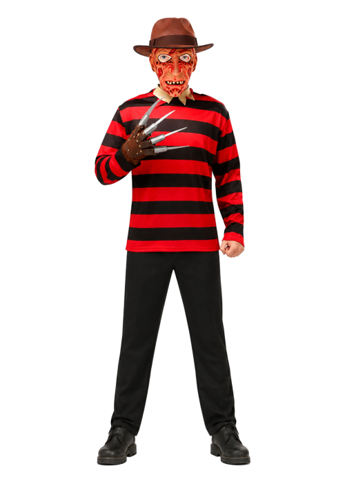 Disfraz De Freddy Con Mascara y manos Infantil - Disfraces Freddy Krueger - Disfraces de Asesino Pesadillas Infantil