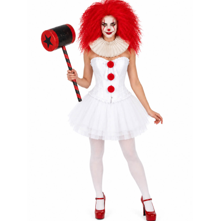 Disfraz De Payasa IT corset Mujer - Disfraces de Halloween Pennywise Sexy - Disfraces de Payasos Siniestros para Mujer