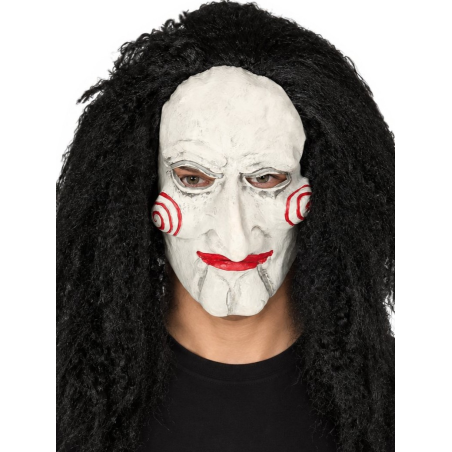 Mascara Marioneta Con Pelo - Mascaras Halloween Saw - Mascaras de Peliculas de Terror