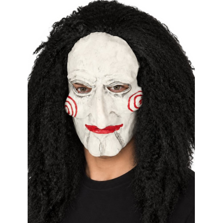 Mascara Marioneta Con Pelo - Mascaras Halloween Saw - Mascaras de Peliculas de Terror