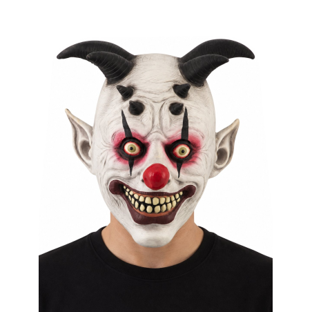 Mascara Payaso Con Cuernos - Mascaras Halloween Payasos Asesinos - Mascaras y Antifaces