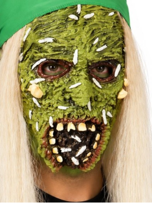 Mascara Zombie Toxico Con Pelo - Mascaras Halloween de Zombies - Mascaras de Zombies