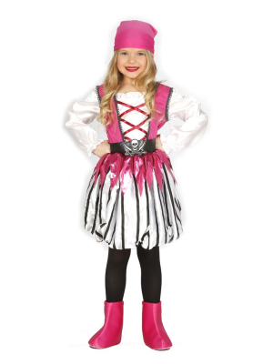 Disfraz de Pirata Rosa Niña - Disfraces de Piratas para Niñas