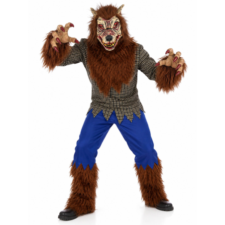 Disfraz De Hombre Lobo con Mascara Adulto - Disfraces Halloween Hombre