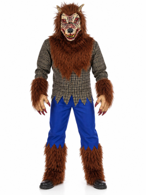 Disfraz De Hombre Lobo con Mascara Adulto - Disfraces Halloween Hombre