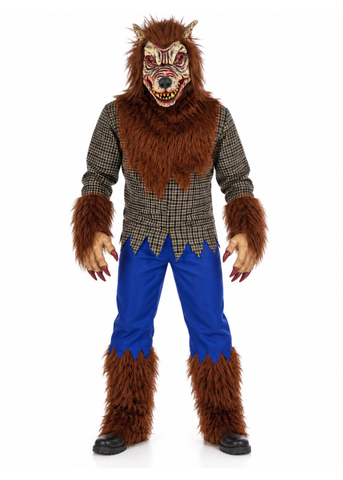 Disfraz De Hombre Lobo con Mascara Adulto - Disfraces Halloween Hombre