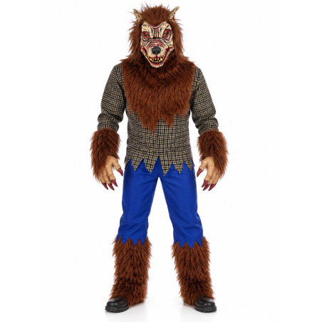 Disfraz De Hombre Lobo con Mascara Adulto - Disfraces Halloween Hombre