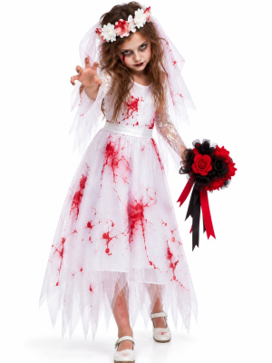 Disfraz De Novia Cadaver Niña - Disfraces Halloween Zombies - Disfraces de Zombies para Niñas