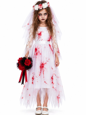 Disfraz De Novia Cadaver Niña - Disfraces Halloween Zombies - Disfraces de Zombies para Niñas