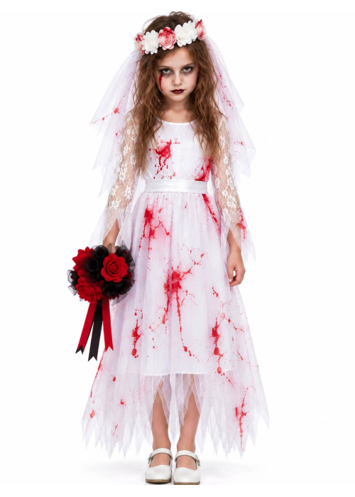 Disfraz De Novia Cadaver Niña - Disfraces Halloween Zombies - Disfraces de Zombies para Niñas