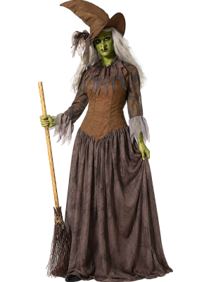 Disfraz De Bruja Marron Mujer - Disfraces Halloween Brujas - Disfraces de Brujas y Hechiceros para Mujer