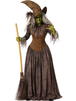 Disfraz De Bruja Marron Mujer - Disfraces Halloween Brujas - Disfraces de Brujas y Hechiceros para Mujer