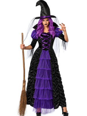 Disfraz De Bruja Morada Mujer - Disfraces Halloween Brujas - Disfraces de Brujas y Hechiceros para Mujer