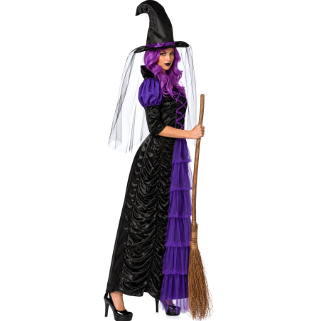 Disfraz De Bruja Morada Mujer - Disfraces Halloween Brujas - Disfraces de Brujas y Hechiceros para Mujer