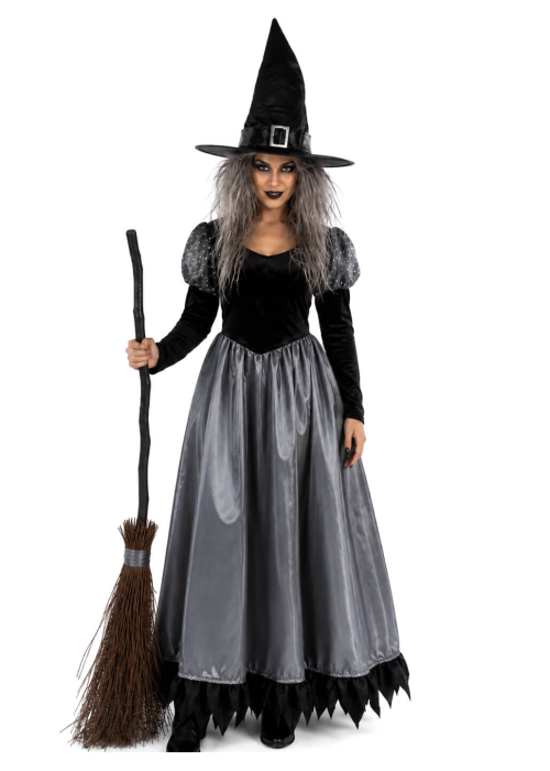 Disfraz De Bruja Gris Mujer - Disfraces Halloween Mujer - Disfraces de Brujas y Hechiceros para Mujer