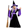 Disfraz De Bruja Negra Y Morada Infantil