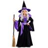 Disfraz De Bruja Negra Y Morada Infantil