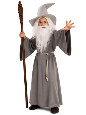 Disfraz De Mago Gris Infantil - Disfraces de Hechiceros y Brujos - Disfraces de Brujas y Hechiceros Infantiles