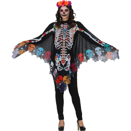 còpia de Disfraz De Poncho Catrina Mexicana