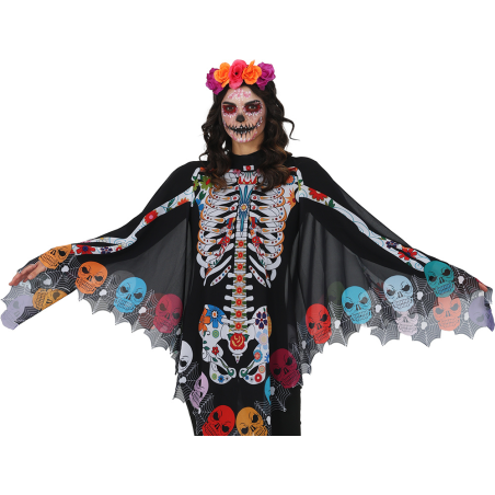 còpia de Disfraz De Poncho Catrina Mexicana