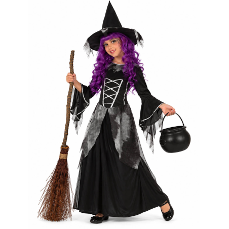 Disfraz De Bruja Negra Niña - Disfraces Halloween Brujas - Disfraces para Niña