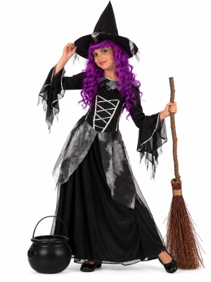 Disfraz De Bruja Negra Niña - Disfraces Halloween Brujas - Disfraces para Niña