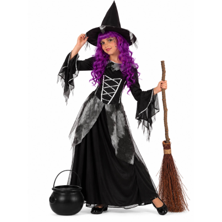 Disfraz De Bruja Negra Niña - Disfraces Halloween Brujas - Disfraces para Niña
