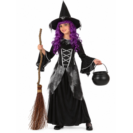 Disfraz De Bruja Negra Niña - Disfraces Halloween Brujas - Disfraces para Niña