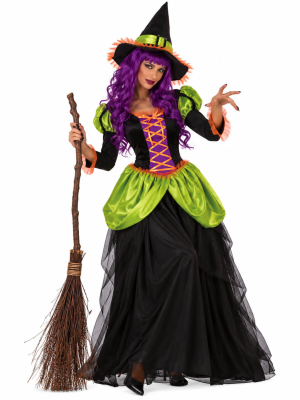 Disfraz De Bruja Verde Mujer - Disfraces Halloween Brujas - Disfraces de Brujas y Hechiceros para Mujer