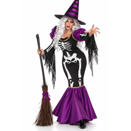 Disfraz de Esqueleto Bruja para Mujer - Disfraces Halloween Calaveras - Disfraces de Esqueleto para Mujer