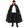 Capa de Vampiro Negra Cuello Rojo de 140cm -  Complementos Disfraces Halloween - Complementos de Vampiros y Vampiresas