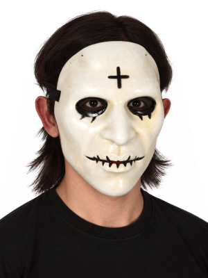 Mascara Purga Blanca Con Cruz - Mascaras Halloween - Mascaras de Peliculas de Terror