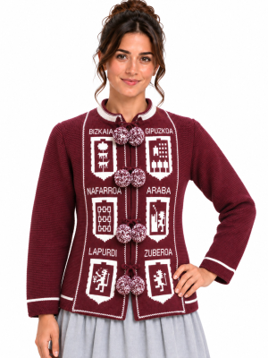 Mendigoizale Provincias Granate Adulto - Kaiku Trajes Vascos - Toquillas y Mendigozales