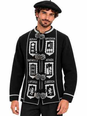 Mendigoizale Provincias Negro Adulto - Kaiku Trajes Vascos - Toquillas y Mendigozales