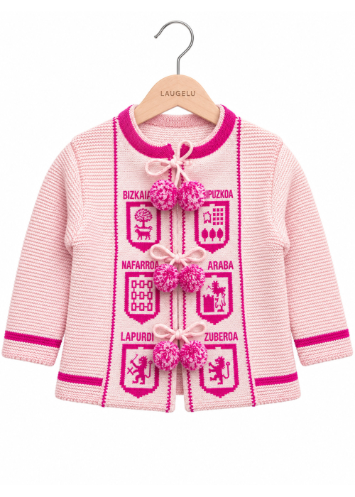 Mendigoizale Provincias Rosa Infantil - Kaiku Trajes Vascos - Toquillas y Mendigozales