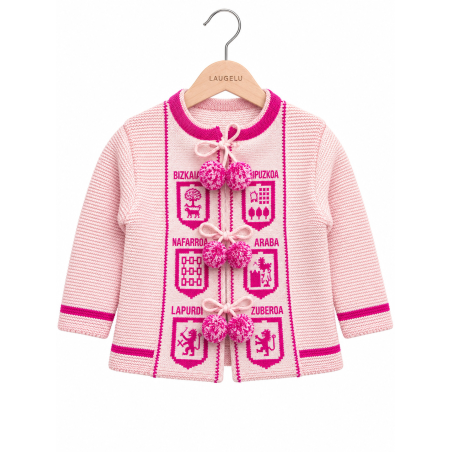 Mendigoizale Provincias Rosa Infantil - Kaiku Trajes Vascos - Toquillas y Mendigozales