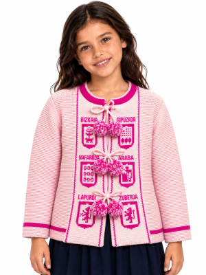 Mendigoizale Provincias Rosa Infantil - Kaiku Trajes Vascos - Toquillas y Mendigozales