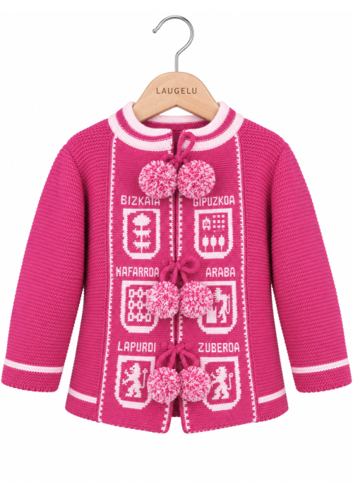 Mendigoizale Provincias Rosa Fucsia Infantil - Kaiku Trajes Vascos - Toquillas y Mendigozales